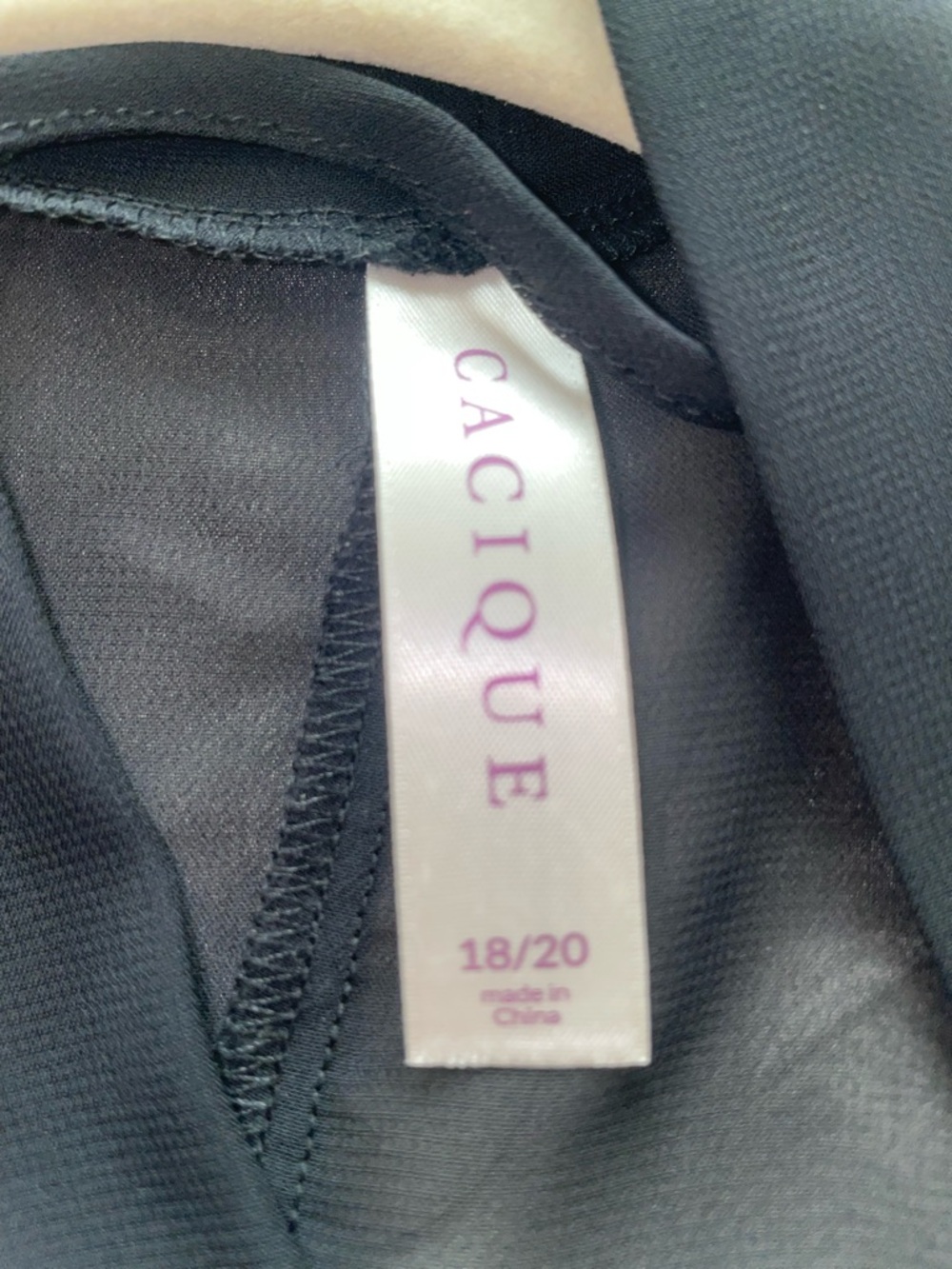 Cacique Black Sheer Lace-Trim Kimono Swim Robe - Picture 6 of 6